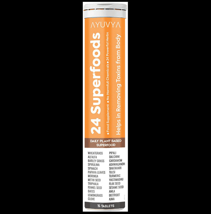 Ayuvya 24 Superfoods Tablet with All-Round Nourishment (15 Each) - Classic Derma