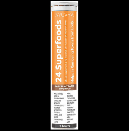 Ayuvya 24 Superfoods Tablet with All-Round Nourishment (15 Each) - Classic Derma