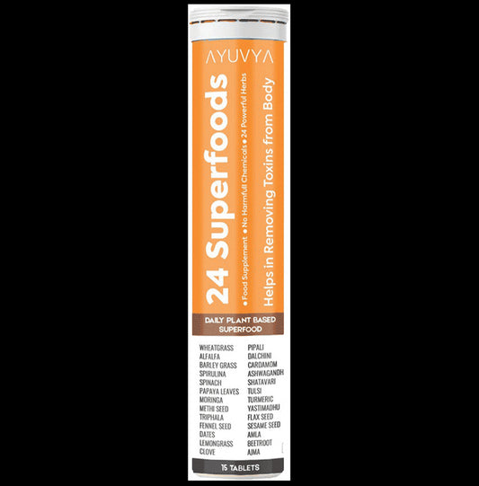 Ayuvya 24 Superfoods Tablet with All-Round Nourishment (15 Each) - Classic Derma
