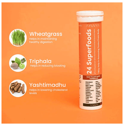 Ayuvya 24 Superfoods Tablet with All-Round Nourishment (15 Each)