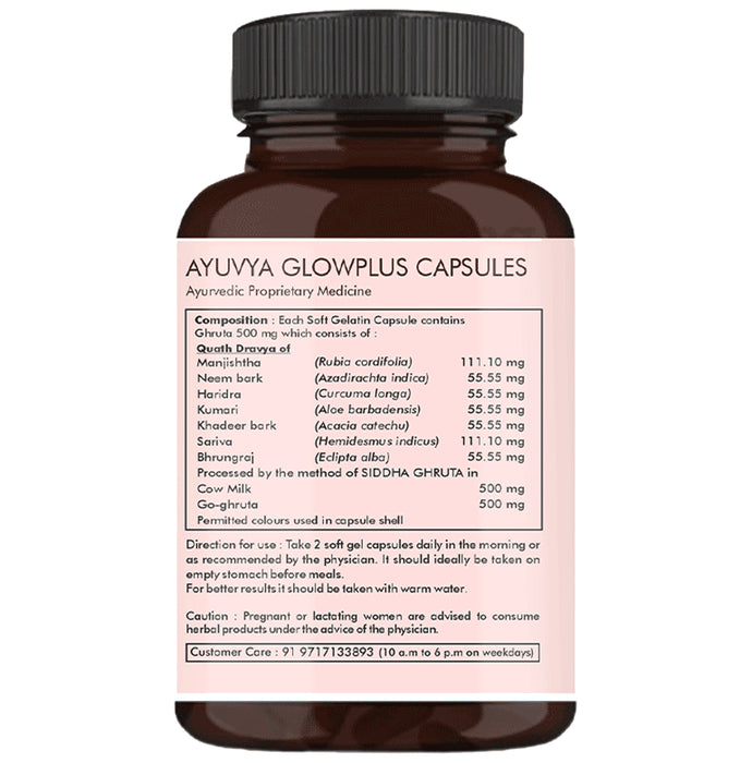 Ayuvya Glow Plus Capsule with Majishtha for Healthy Skin