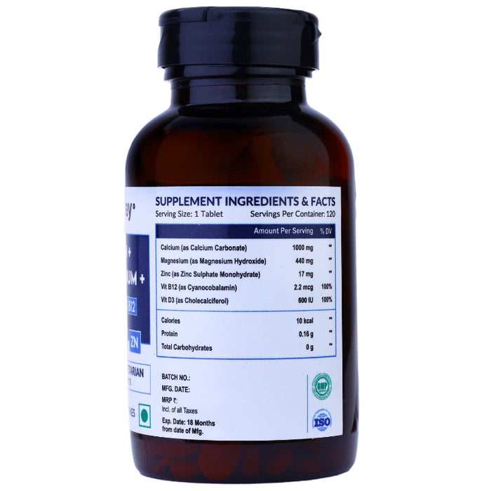 Ayuway Calcium + Magnesium + Zinc Tablet (120 Each)