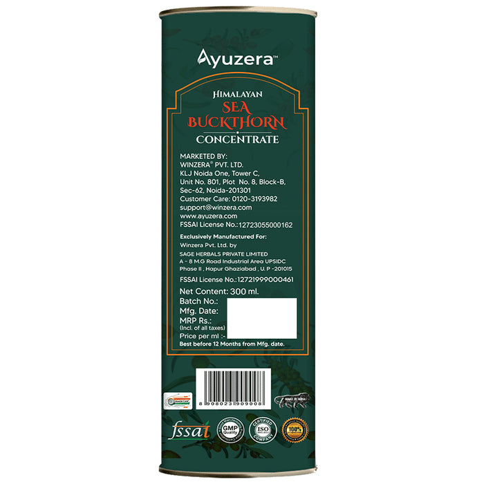 Ayuzera Himalayan Sea Buckthorn Concentrate Juice