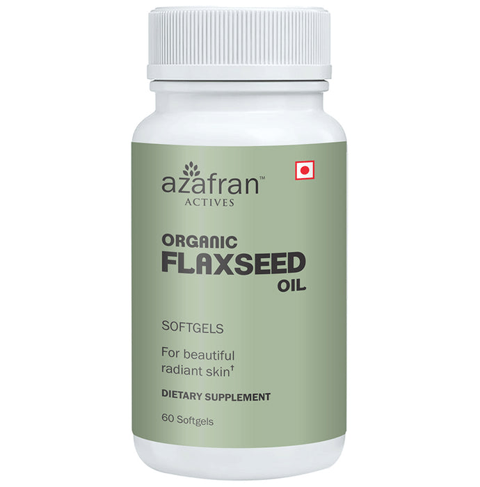 Azafran Actives Organic Flaxseed Oil Softgel Capsules - Classic Derma