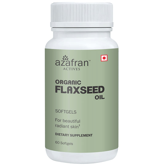 Azafran Actives Organic Flaxseed Oil Softgel Capsules - Classic Derma