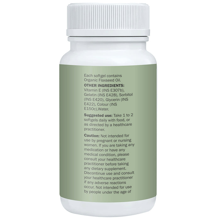 Azafran Actives Organic Flaxseed Oil Softgel Capsules