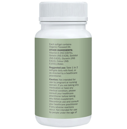 Azafran Actives Organic Flaxseed Oil Softgel Capsules