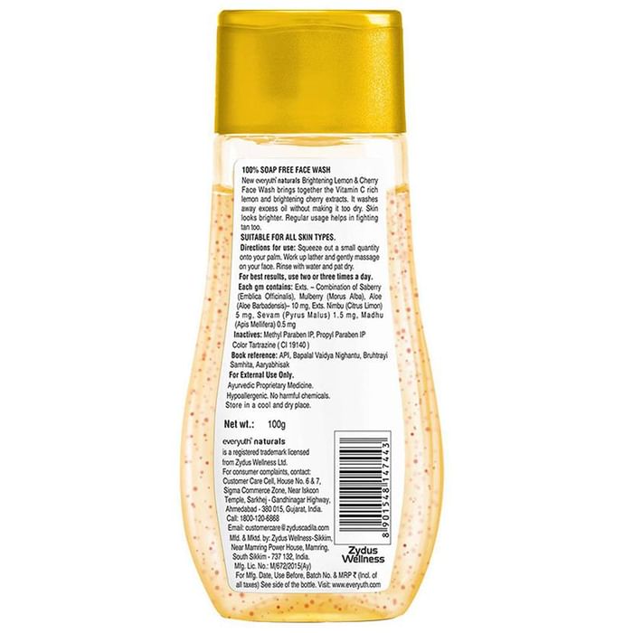 Everyuth Naturals Brightening Lemon & Cherry Face Wash