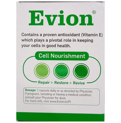 Evion 400mg Capsule with Vitamin E for Cellular Health