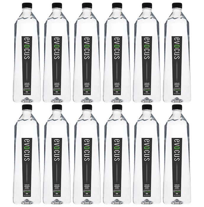 Evocus Natural Mineral Water Sourced from the Himalaya (1 Litre Each) - Classic Derma