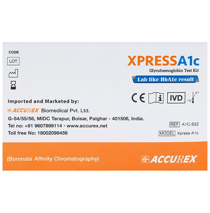 Accurex Xpress A1c Glycohemoglobin Test Kit