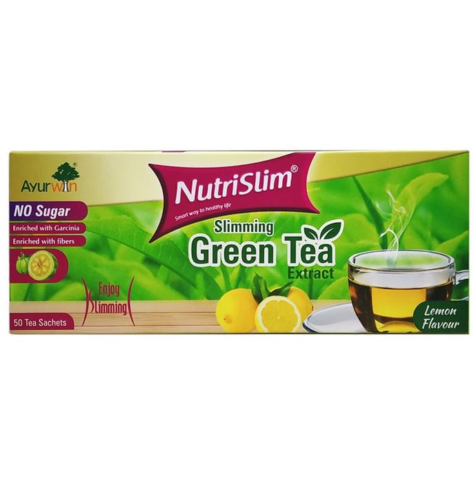 Ayurwin Nutrislim Slimming Green Tea Sachet (3gm Each) Lemon - Classic Derma