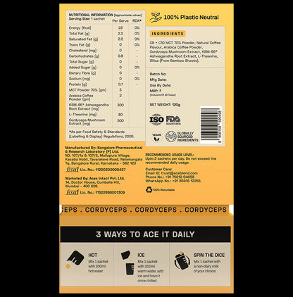 Ace Blend Cordyceps Shroom Coffee Sachet