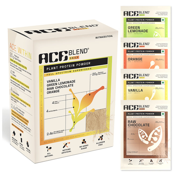 Ace Blend Daily 20g Vegan Plant Protein Powder & Superfoods Assorted