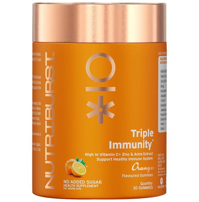 Nutriburst Triple Immunity Gummies Orange - Classic Derma