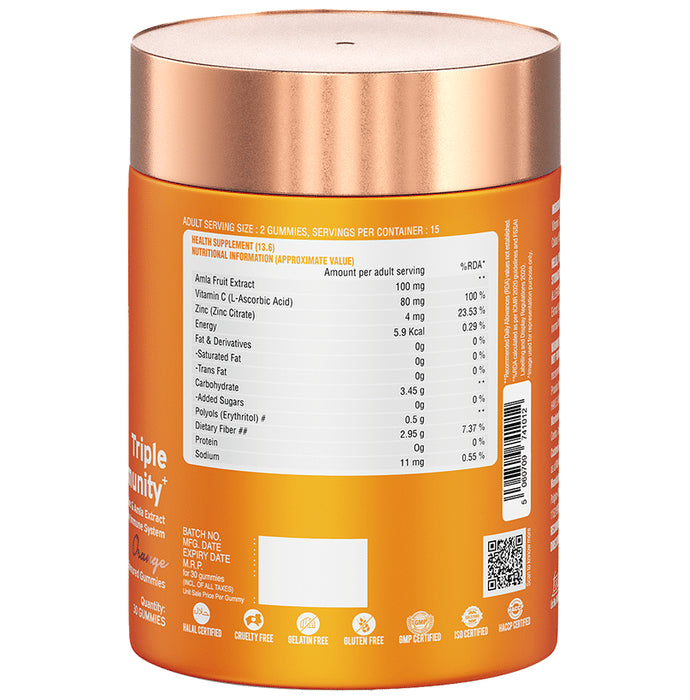 Nutriburst Triple Immunity Gummies Orange