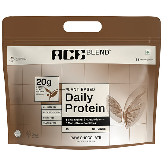 Ace Blend Daily 20g Vegan Plant Protein Powder & Superfoods Raw Chocolate - Classic Derma