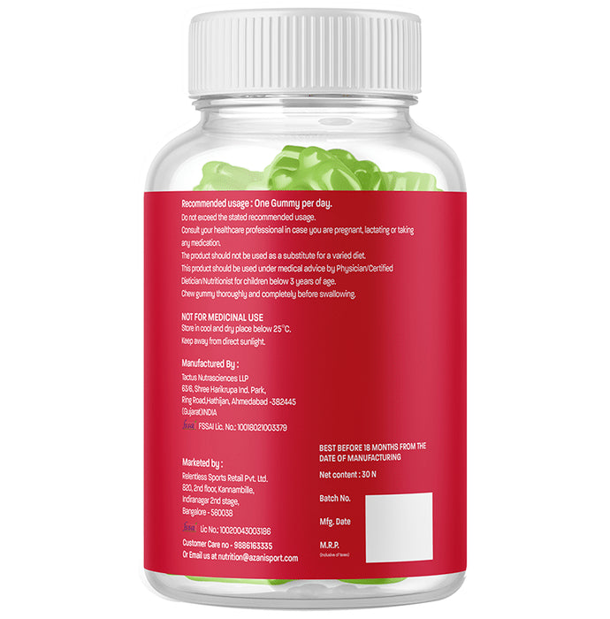 Azani Active Nutrition Apple Cider Vinegar Gummies Green Apple