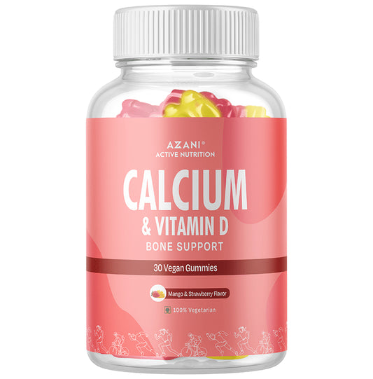 Azani Active Nutrition Calcium & Vitamin D Bone Support Vegan Gummies Mango & Strawberry - Classic Derma