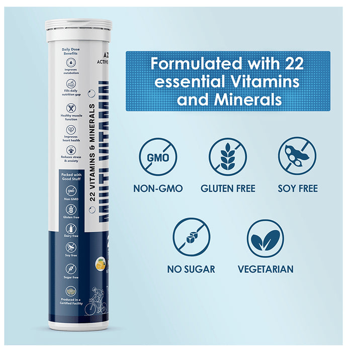 Azani Active Nutrition Multi-Vitamin Effervescent Tablet (20 Each) Mango