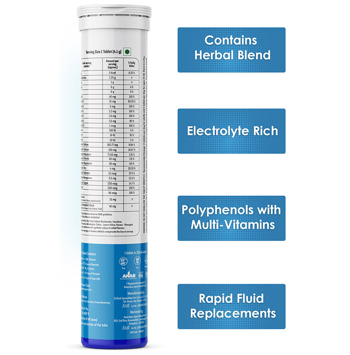 Azani Active Nutrition Rehydration Effervescent Tablets (16 Each) Tropical Pineapple