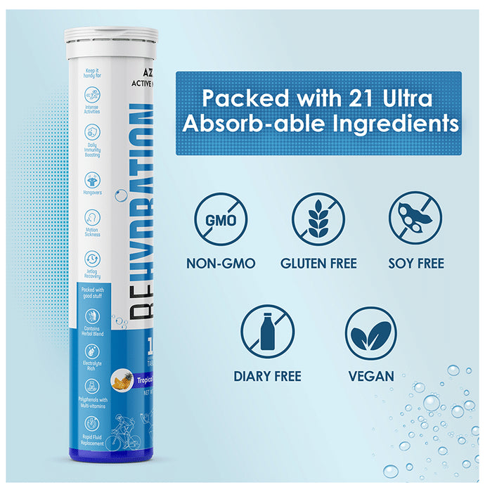 Azani Active Nutrition Rehydration Effervescent Tablets (16 Each) Tropical Pineapple