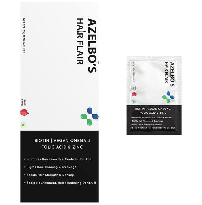 Azelbo's Hair Flair Sachet (7.5gm X 30 Each ) Apple - Classic Derma