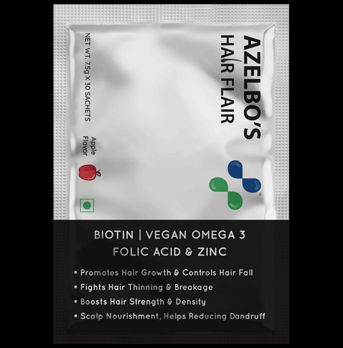 Azelbo's Hair Flair Sachet (7.5gm X 30 Each ) Apple