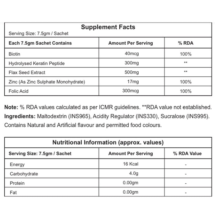 Azelbo's Hair Flair Sachet (7.5gm X 30 Each ) Apple