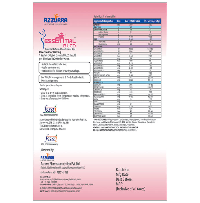 Azzurra Essential BLCD Powder Vanilla