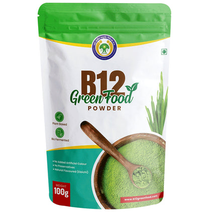 B12 Green Food B 12 Green Food Powder (100gm Each) Elaichi - Classic Derma