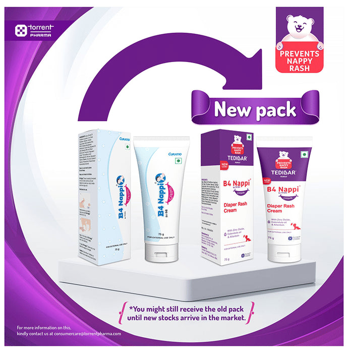 B4 Nappi Cream with Calendula Oil & Allantoin | For Baby's Tender Skin