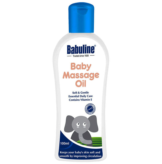 Babuline Baby Massage Oil for Relaxing Massage, Healthy and Strong Bones Made with 100% Natural Ingredients, Suitable for All Skin Types, Vitamin E, No Parabens Oil - Classic Derma