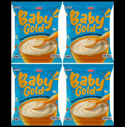 Baby Gold Dry Fruits Cereal Porridge (50gm Each) Zero Added Sugar - Classic Derma