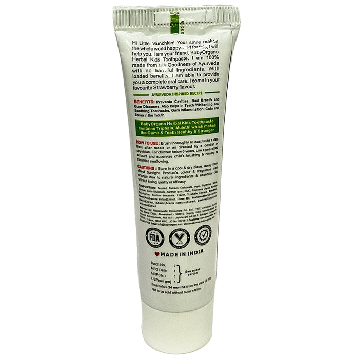 Baby Organo Combo Pack Of Baalprashan Drop (15ml) And Herbal Kids Toothpaste (50gm)