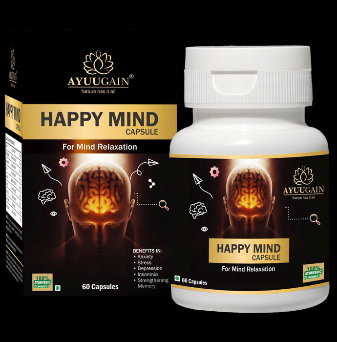 Ayuugain Happy Mind Capsule (60 Each) - Classic Derma