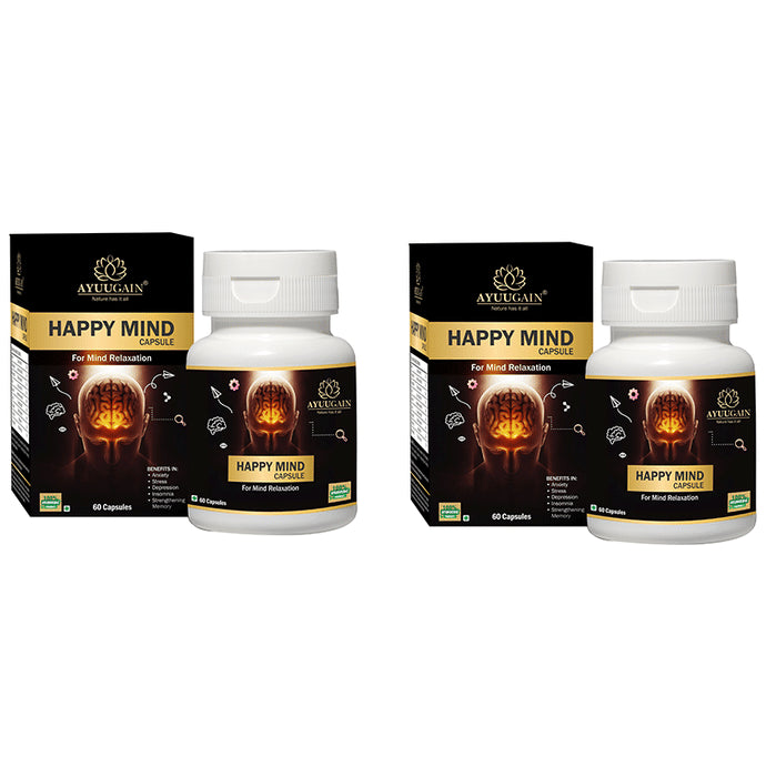 Ayuugain Happy Mind Capsule (60 Each) - Classic Derma
