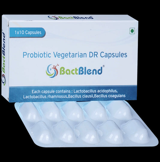 Bactblend Probiotic Vegetarian DR Capsules for Gut Health - Classic Derma