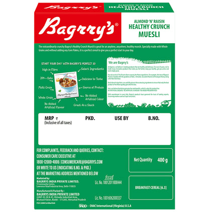 Bagrry's Almond 'N' Raisin Healthy Crunch Muesli