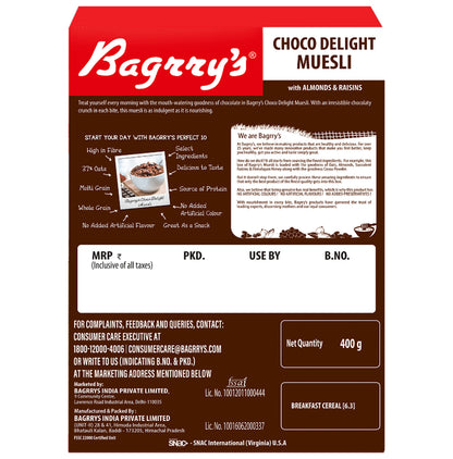 Bagrry's Choco Delight Muesli with Almonds & Raisins