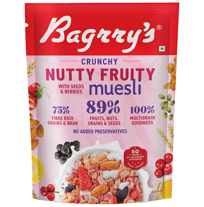 Bagrry's Crunchy Nutty Fruity with Seeds & Berries Muesli - Classic Derma