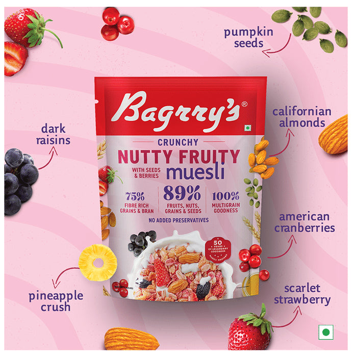 Bagrry's Crunchy Nutty Fruity with Seeds & Berries Muesli