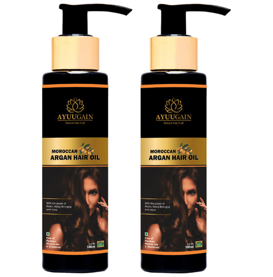 Ayuugain Moroccan Argan Hair Oil (100ml Each) - Classic Derma
