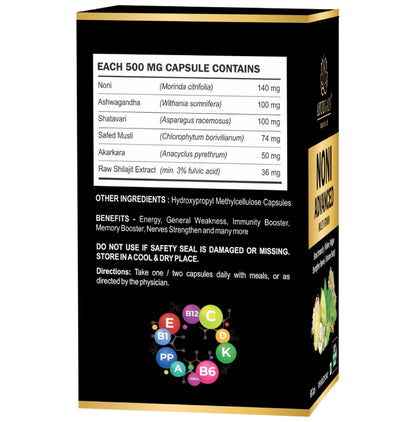 Ayuugain Noni Advanced Multivitamin Capsule for Men & Women, Boost Immunity, Energy, Stamina & Strength (60 Each)