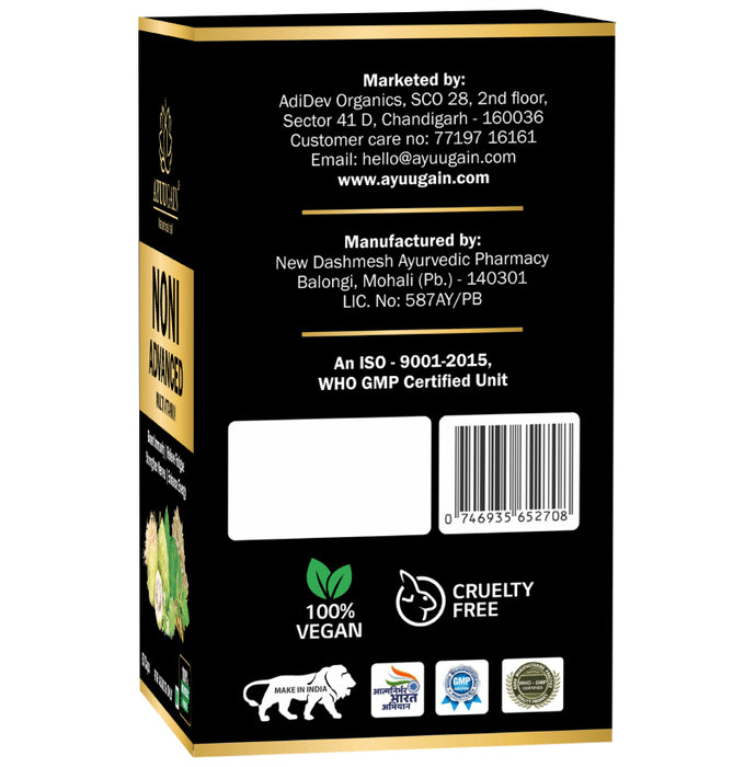 Ayuugain Noni Advanced Multivitamin Capsule for Men & Women, Boost Immunity, Energy, Stamina & Strength (60 Each)