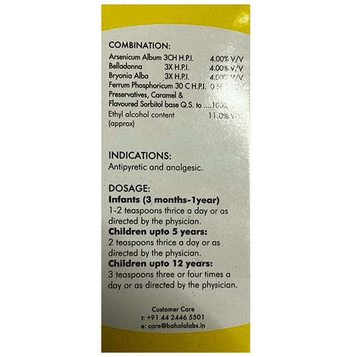 Bahola Q3 Analgesic & Antipyretic Syrup (60ml Each) Bottle