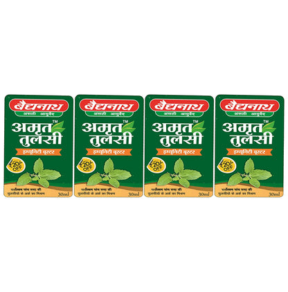 Baidyanath (Jhansi) Amrit Tulsi Immunity Booster Liquid (30ml Each) - Classic Derma