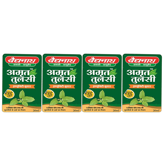Baidyanath (Jhansi) Amrit Tulsi Immunity Booster Liquid (30ml Each) - Classic Derma