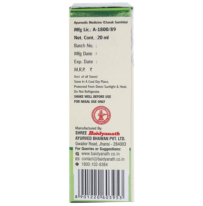 Baidyanath (Jhansi) Anu Taila Ayurvedic Nasal Drop