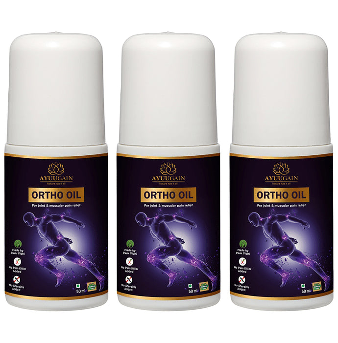 Ayuugain Ortho Oil for Join & Muscular Pain Relief (50ml Each) - Classic Derma